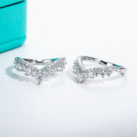 Moissanite Heart Shape Wedding Bands
