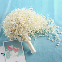 Wedding Flower Bridal Bouquet Full Pearls Ivory&white Bouquet 100% Handmade Waterfull Bride Bouquet