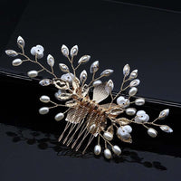 Bridal Hair Accessories Crystal Peals Hair Combs Wedding Hair Clips Accessories Jewelry Handmade Women Hair Ornaments Headpieces