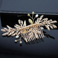 Bridal Hair Accessories Crystal Peals Hair Combs Wedding Hair Clips Accessories Jewelry Handmade Women Hair Ornaments Headpieces