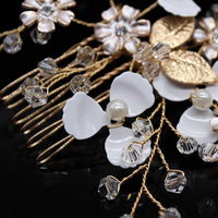 Bridal Hair Accessories Crystal Peals Hair Combs Wedding Hair Clips Accessories Jewelry Handmade Women Hair Ornaments Headpieces