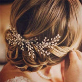 Bridal Hair Accessories Crystal Peals Hair Combs Wedding Hair Clips Accessories Jewelry Handmade Women Hair Ornaments Headpieces