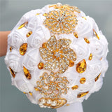 8 styles new white wedding bride holding flowers artificial bouquet ribbon rhinestone pearl bouquet decoration bride groom dance
