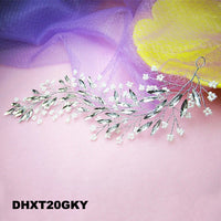 New Design Handmade Crystal Wedding Hair Accessories Tiara Headband Headpiece Simulated Pearl Bridal Hair Jewelry