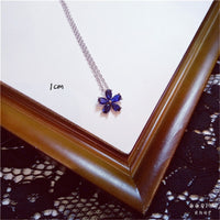 Necklace Pendants For Women S925 Clavicle Chain Sapphire Gemstone Sterling Silver Fine Jewelry Simple Pendant Blue Colar