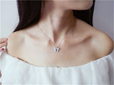 Necklace Pendants For Women S925 Clavicle Chain Sapphire Gemstone Sterling Silver Fine Jewelry Simple Pendant Blue Colar