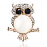 Elegant Crystal Rhinestone Butterfly Peacock Cat Owl Opal Stone Animal Brooches Pin for Women Suit Brooch Clothing Buckle