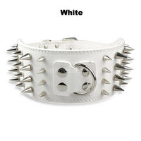 3 inch Wide Spikes Studded Leather Pet Dog Collar for Large Breeds Pitbull Doberman M L XL Sizes