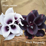 Navy Blue Picasso Calla Lilies Real Touch Flowers For Wedding Bouquets Centerpieces artificial flowers for wedding