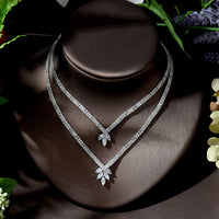 Hot Wedding Bridal Jewelry Sets for Women Elegant Party Gifts Fashion Cubic Zirconia Big Wedding Jewelry Sets