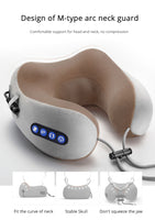 Electric Neck Massager U shaped Pillow Multifunctional Portable Shoulder Cervical Massager Outdoor Home Car Relaxing Massage