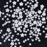White Acrylic Flower Nail Art Decoration