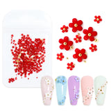 White Acrylic Flower Nail Art Decoration