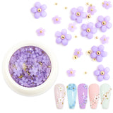 White Acrylic Flower Nail Art Decoration