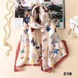 Women Silk Scarf Designer Plaid Summer Beach Shawls and Foulard Wrap Scarves Female Pure Silk Beach Stole