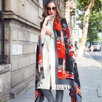 New Winter Scarf for Women Luxury Brand Pashmina Cashmere Poncho Blanket Scarf Wrap Wool Scarf Women Bandana Muslim Hijab Shawl