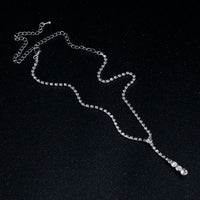 Silver Plated Celebrity Style Drop Crystal Necklace Earrings Jewelry Sets