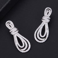 Bowknot Full Mirco Paved Micro Zirconia Earring Fashion Jewelry