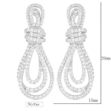 Bowknot Full Mirco Paved Micro Zirconia Earring Fashion Jewelry