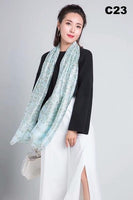 Women Silk Scarf Designer Plaid Summer Beach Shawls and Foulard Wrap Scarves Female Pure Silk Beach Stole