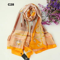 Women Silk Scarf Designer Plaid Summer Beach Shawls and Foulard Wrap Scarves Female Pure Silk Beach Stole