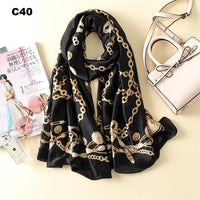 Women Silk Scarf Designer Plaid Summer Beach Shawls and Foulard Wrap Scarves Female Pure Silk Beach Stole
