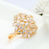 New Luxury AAA Clear Cubic ZIrconia Elegant Bowknot Wedding Rings Women Bridal Engagement