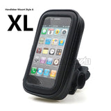 Motorcycle Handlebar Phone Holder Zipper Pocket Waterproof PU Leather Accessories Dual Screw for Harley Kawasaki Touring Cruiser
