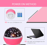 Romantic Starry Sky LED Night Light Projector Battery USB Night Light Creative Birthday Toys For Children